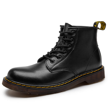 Men's Leather Martin Boots Mid Top Work Boots