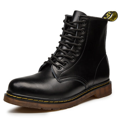 Men's Leather Martin Boots Mid Top Work Boots